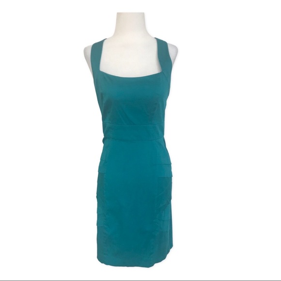 Calvin Klein Aquamarine Halter Classic Sheath - Picture 2 of 5